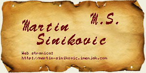 Martin Šiniković vizit kartica